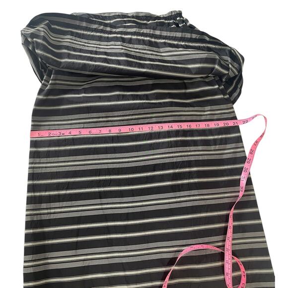 Krista Larson Silk Taffeta Striped Midi Skirt Ruffle OS Unique Art To Wear Artsy - Picture 8 of 12
